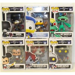 LOT OF 6 ASSORTED FUNKO POPS: MIXED DISNEY PACK-