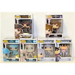 LOT OF 6 ASSORTED FUNKO POPS: MIXED DISNEY PACK-
