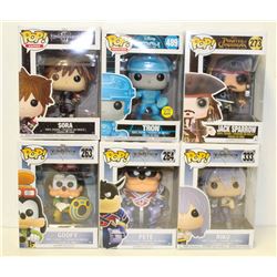 LOT OF 6 ASSORTED FUNKO POPS: MIXED DISNEY PACK-