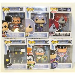 LOT OF 6 ASSORTED FUNKO POPS: MIXED DISNEY PACK-