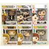 Image 1 : LOT OF 6 ASSORTED FUNKO POPS: MIXED VARIETY PACK-