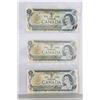 Image 1 : LOT OF 3 1973 CANADIAN $1 BILLS