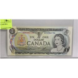 1973 CANADIAN $1 DOLLAR BILL