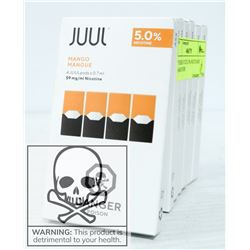 7 PACKS OF JUUL 5% NICOTANE MANGO PODS