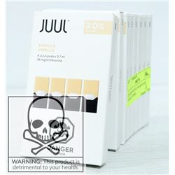 8 PACKS OF JUUL 3% NICOTANE VANILLA PODS