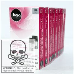 LOT OF 8 LOGIC 34MG NICOTINE, FRESH BERRIES