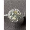 Image 1 : 27) 14K WHITE GOLD DIAMOND RING, SIZE 6.5