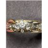 Image 2 : 25) 14K YELLOW & WHITE GOLD CLUSTER DIAMOND