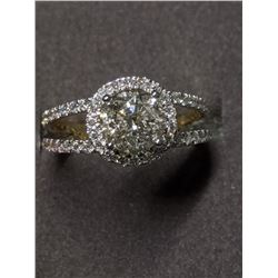 23) 14K YELLOW & WHITE GOLD DIAMOND RING