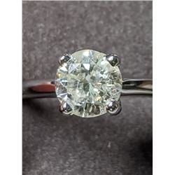 22) 14K WHITE GOLD DIAMOND SOLITAIRE RING