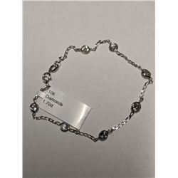 19) 10K WHITE GOLD DIAMOND BRACELET