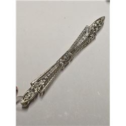 17) 14K YELLOW & WHITE GOLD DIAMOND BROOCH