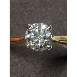 14) 14K YELLOW & WHITE GOLD DIAMOND RING