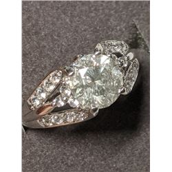 15) 14K WHITE GOLD DIAMOND & WHITE SAPPHIRE