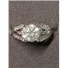 Image 2 : 15) 14K WHITE GOLD DIAMOND & WHITE SAPPHIRE