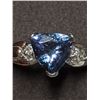 Image 1 : 10) 10K WHITE GOLD TANZANITE & DIAMOND RING