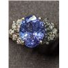 Image 1 : 8) 14K WHITE GOLD TANZANITE & DIAMOND RING