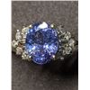 Image 2 : 8) 14K WHITE GOLD TANZANITE & DIAMOND RING