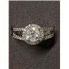 Image 1 : 7) 14K WHITE GOLD DIAMOND RING SIZE 7