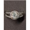 Image 2 : 7) 14K WHITE GOLD DIAMOND RING SIZE 7