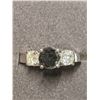 Image 2 : 5) 14K WHITE GOLD BLACK DIAMOND RING SIZE 6