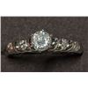 Image 1 : 3) 10K WHITE GOLD DIAMOND RING SIZE 6