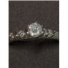 Image 2 : 3) 10K WHITE GOLD DIAMOND RING SIZE 6