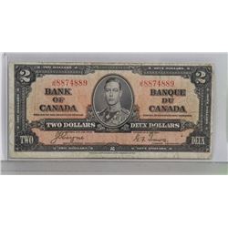 CANADIAN 1937 $2 BILL.