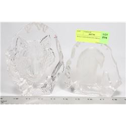 WOLF AND PENGUIN ORNAMENTS