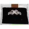 Image 1 : LADIES STERLING SILVER CZ RING SIZE 8