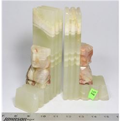 SOUTH AMERICAN CARVED STONE BOOKENDS