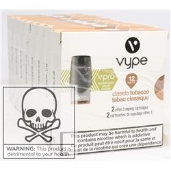 9 PACKS OF VYPE EPEN 3 VAPING CARTRIDGES(2) 12MG