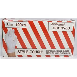 NEW DANNYCO SIZE L DISPOSABLE VINYL GLOVES