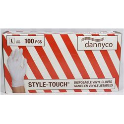 NEW DANNYCO SIZE L DISPOSABLE VINYL GLOVES