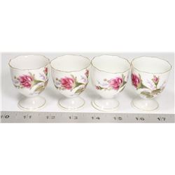 BONE CHINA SET OF 4 JAPAN BOILED EGG CUPS