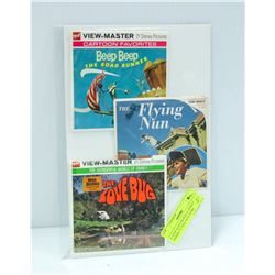 3 VIEW MASTER SETS W/ 9 TOTAL REELS INCLUDING