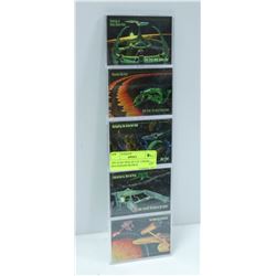 1993 STAR TREK SET OF 5 PRISM HOLOGRAMS SKYBOX