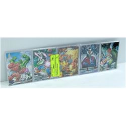 1992 MARVEL MASTERPIECES SET OF 5 PRISM HOLOGRAMS