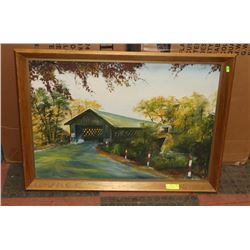 ORIGINAL PAINTING BY DON JOHNSTON 39" X 28" OAK