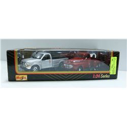LOT OF 2  1:18 DIE CAST FORD PICKUP TRUCKS F-1