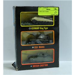 3 DIE CAST TANKS