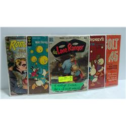 5 VINTAGE COMICS -10 AND 12 CENT COMICS