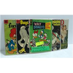 5 VINTAGE COMICS -10 AND 12 CENT