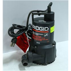 RIGID 1/6HP SUMBERSIBLE UTILTY PUMP