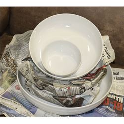 1 SPAGHETTI DISH AND 4 SERVING DISHES