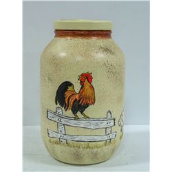 PAINTED ROOSTER JAR