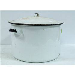 ENAMEL POT AND LID