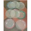 Image 1 : 8 LARGE  PLATES MADE IN INDONESIA “KIM GLASS”