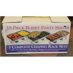 18 PIECE BUFFET SERVER. (NOT STAINLESS)