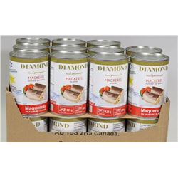CASE OF DIAMOND BRAND MACKERAL IN BRINE